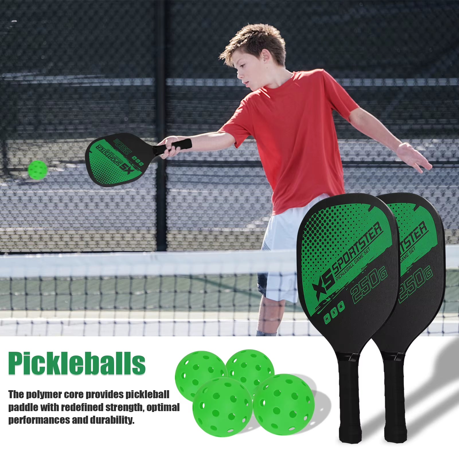 Pickleball Rackets Set 