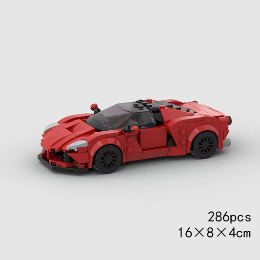 Features Roadster Racing Car Models Compatible MOC Small Particles Puzzle Kids Toys DIY Building Block Gifts