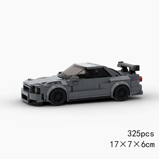 Features Roadster Racing Car Models Compatible MOC Small Particles Puzzle Kids Toys DIY Building Block Gifts