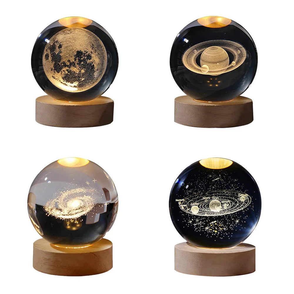 3D Crystal Ball Night Light