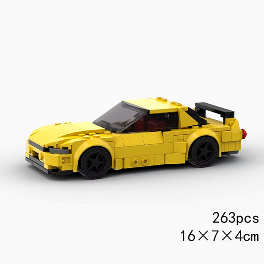 Features Roadster Racing Car Models Compatible MOC Small Particles Puzzle Kids Toys DIY Building Block Gifts