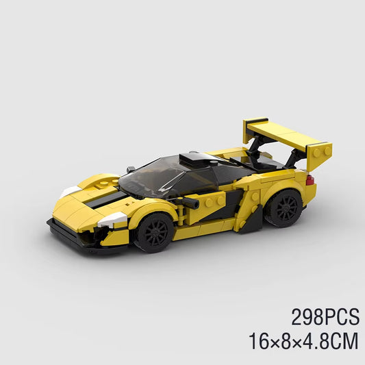 Features Roadster Racing Car Models Compatible MOC Small Particles Puzzle Kids Toys DIY Building Block Gifts