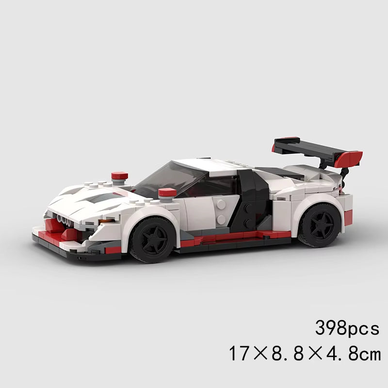 Features Roadster Racing Car Models Compatible MOC Small Particles Puzzle Kids Toys DIY Building Block Gifts