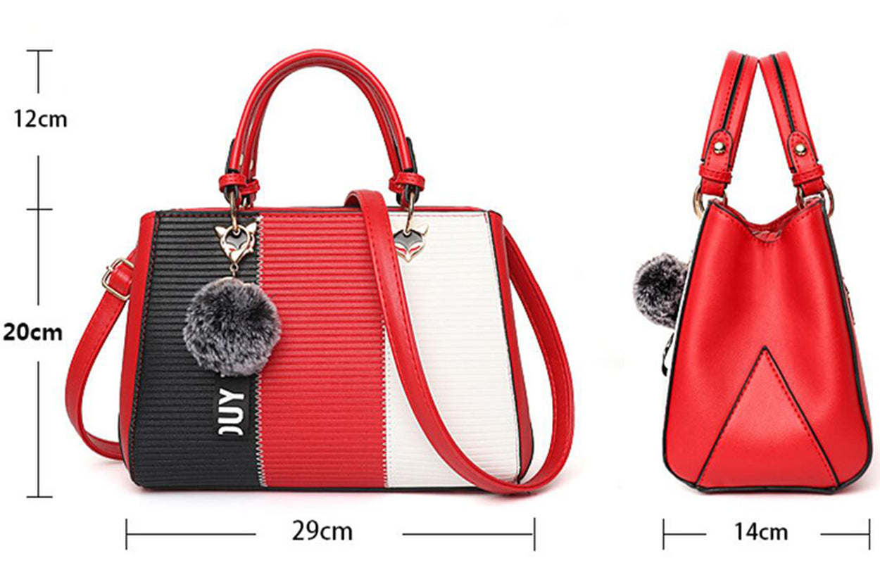 Women furball handbag