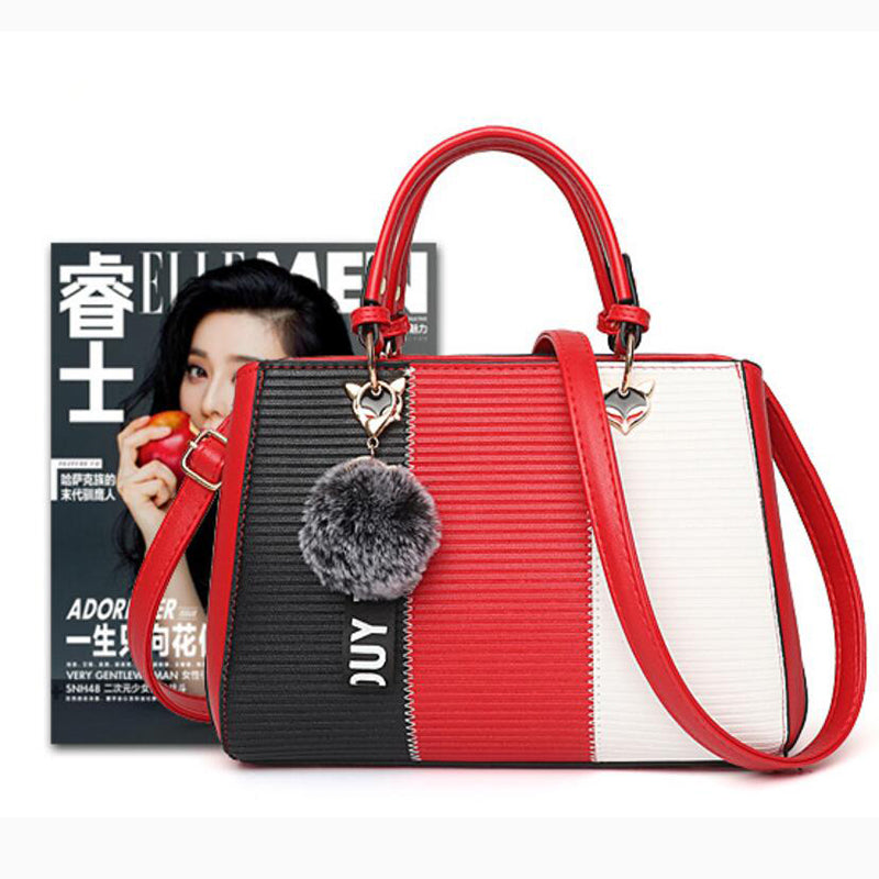 Women furball handbag